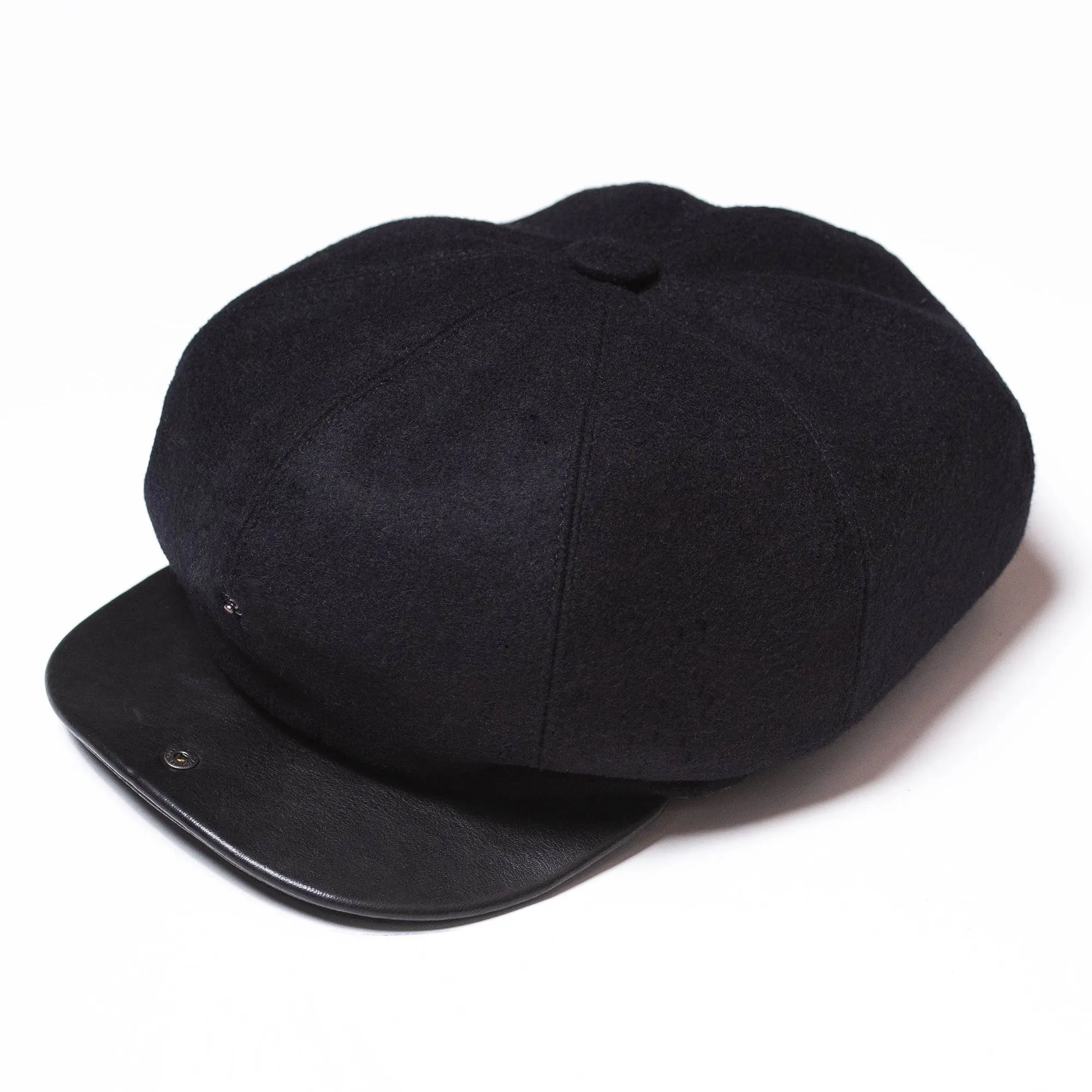 Shangri-la Heritage - "Outlaw" Wool 8 Panel Riders Cap - Navy