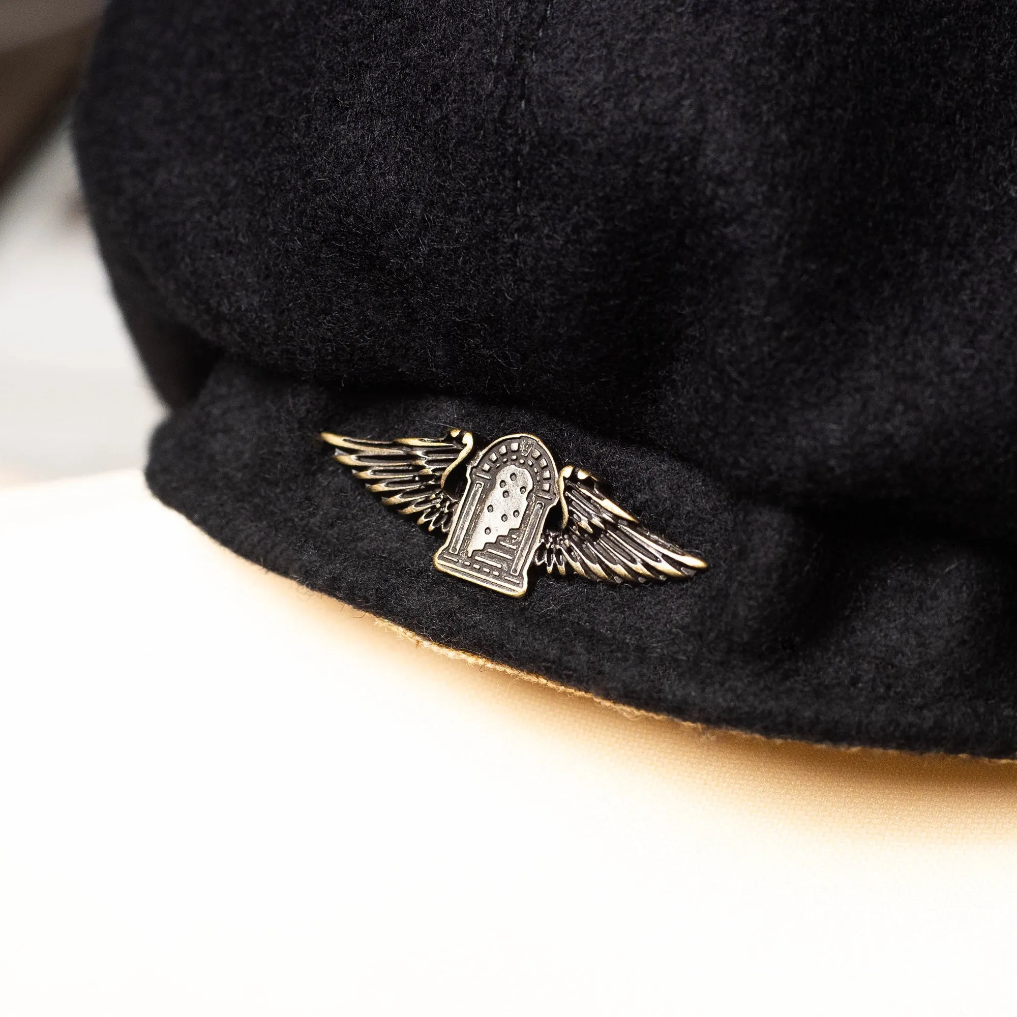 Shangri-la Heritage - "Outlaw" Wool 8 Panel Riders Cap - Navy