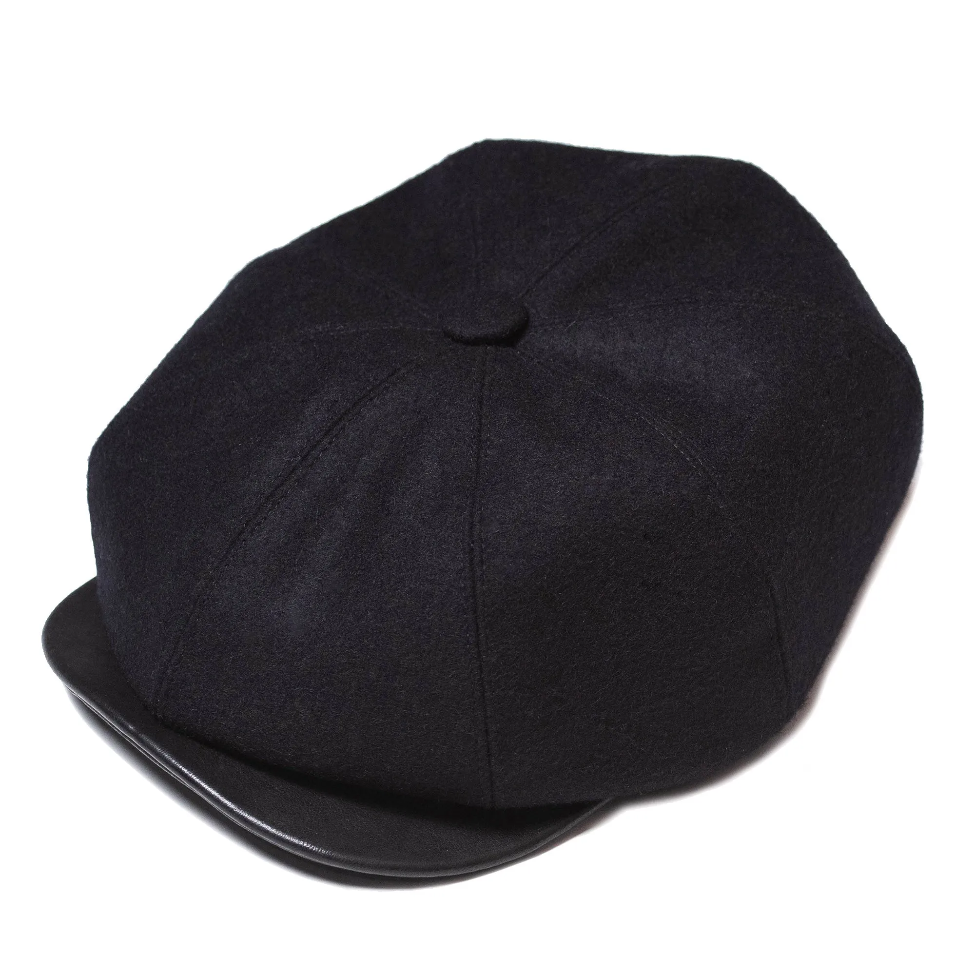 Shangri-la Heritage - "Outlaw" Wool 8 Panel Riders Cap - Navy