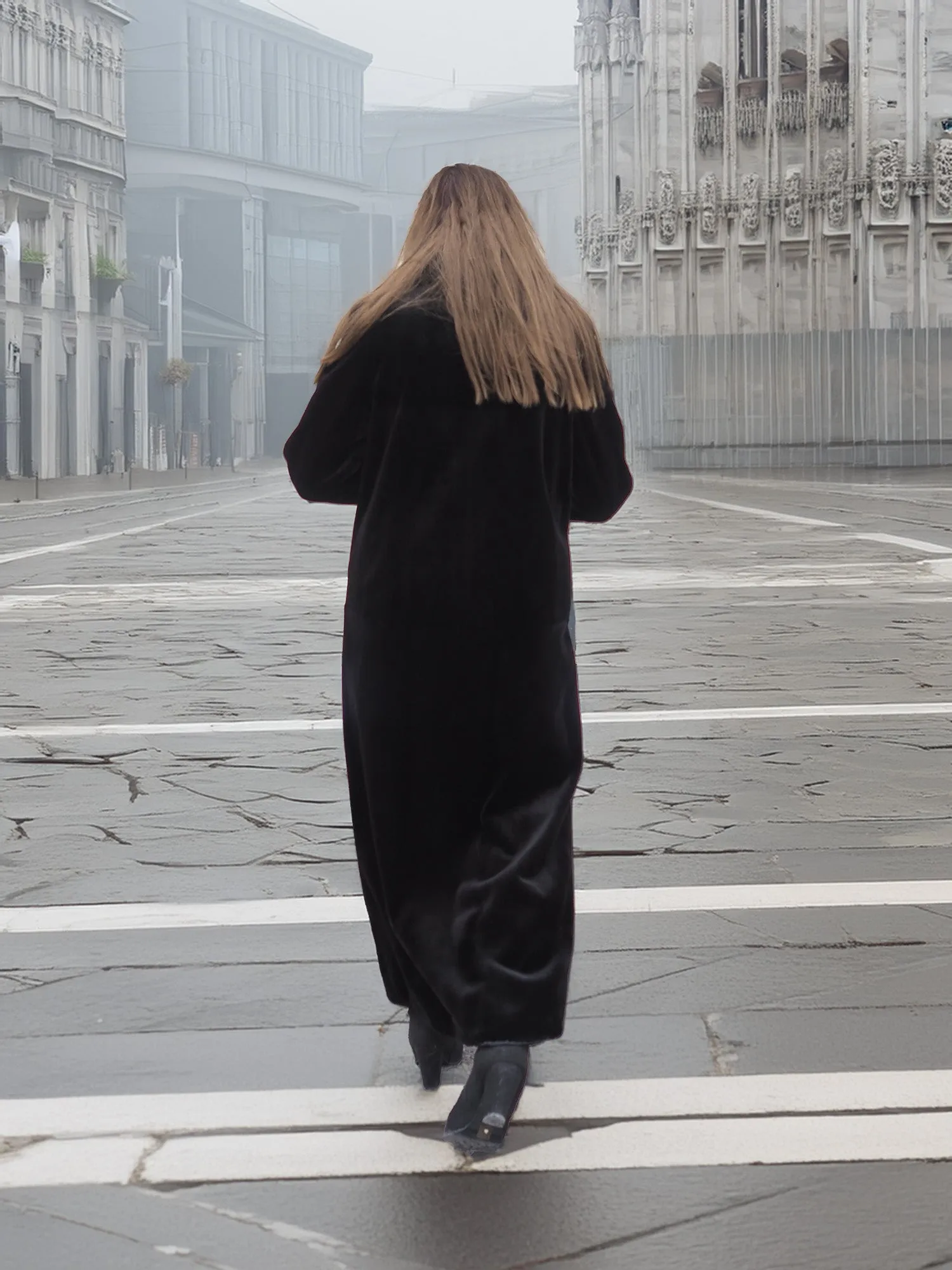 Sheard Black Mink Fur Coat XS/S Excellent