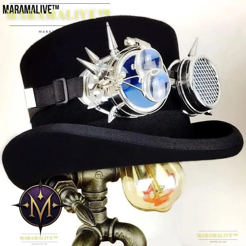 Steampunk creative retro top hat