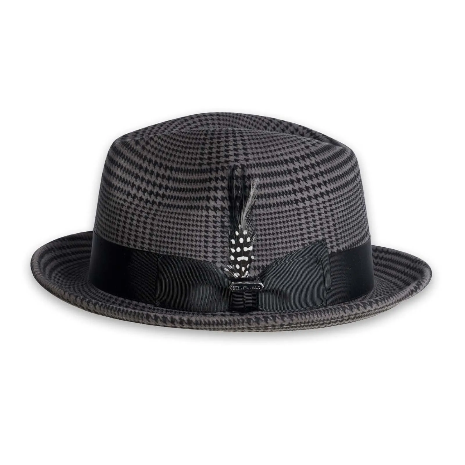 Steven Land Wool Fedora Hat Gray Black