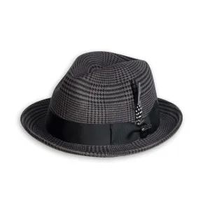 Steven Land Wool Fedora Hat Gray Black