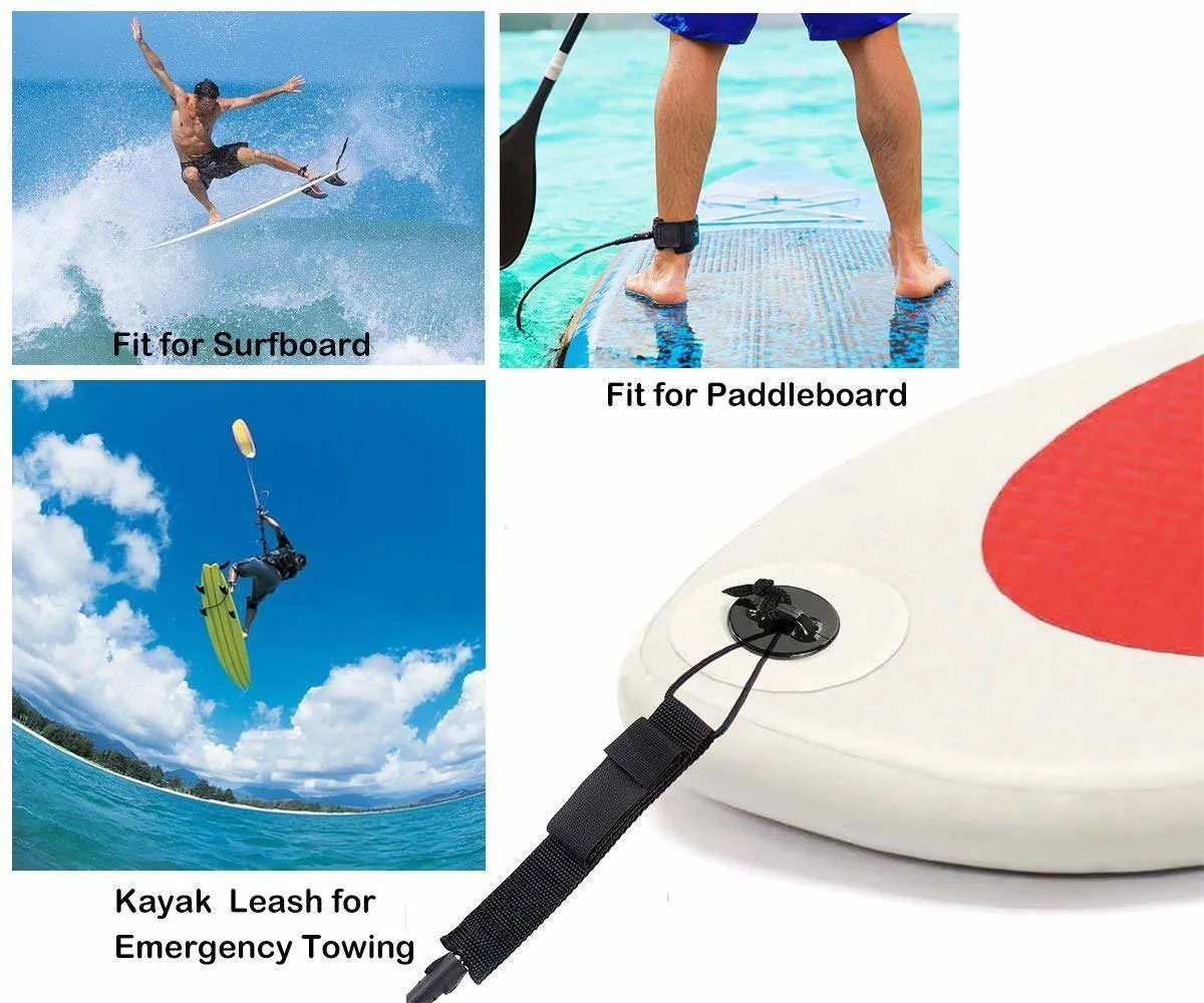 Straight Surfboard Leash with Waterproof Pouch