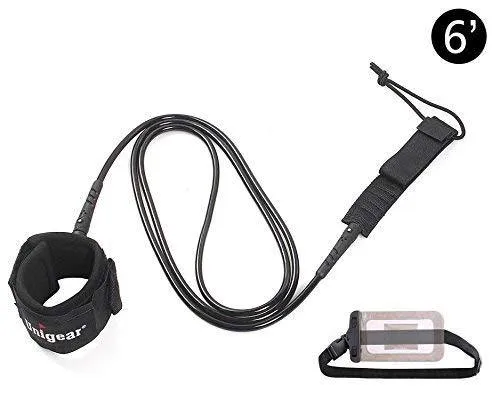 Straight Surfboard Leash with Waterproof Pouch