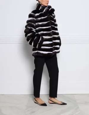 The Niveah Black Pearl Chinchilla Fur Jacket