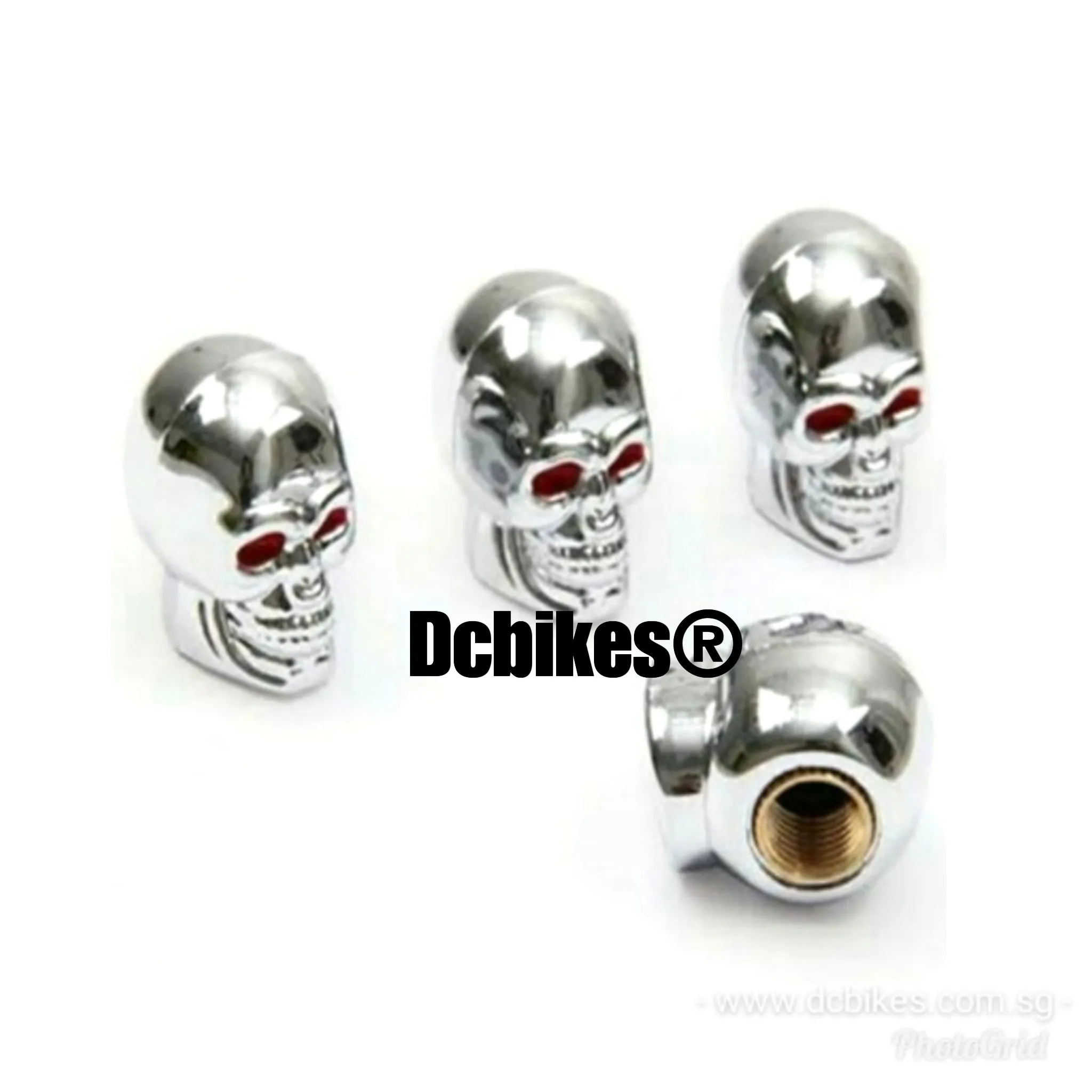 The Terminator Skeleton Bicycle Escooter Schrader Valve Caps