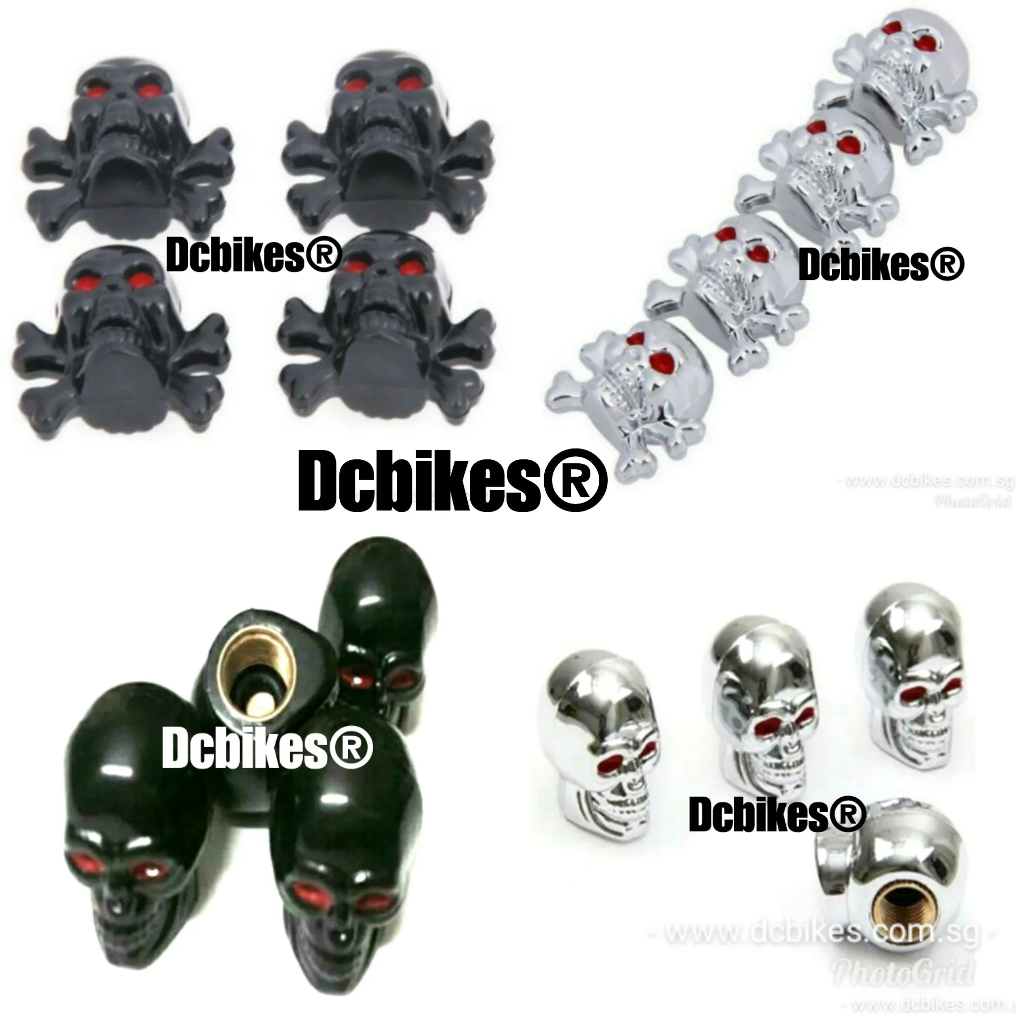 The Terminator Skeleton Bicycle Escooter Schrader Valve Caps