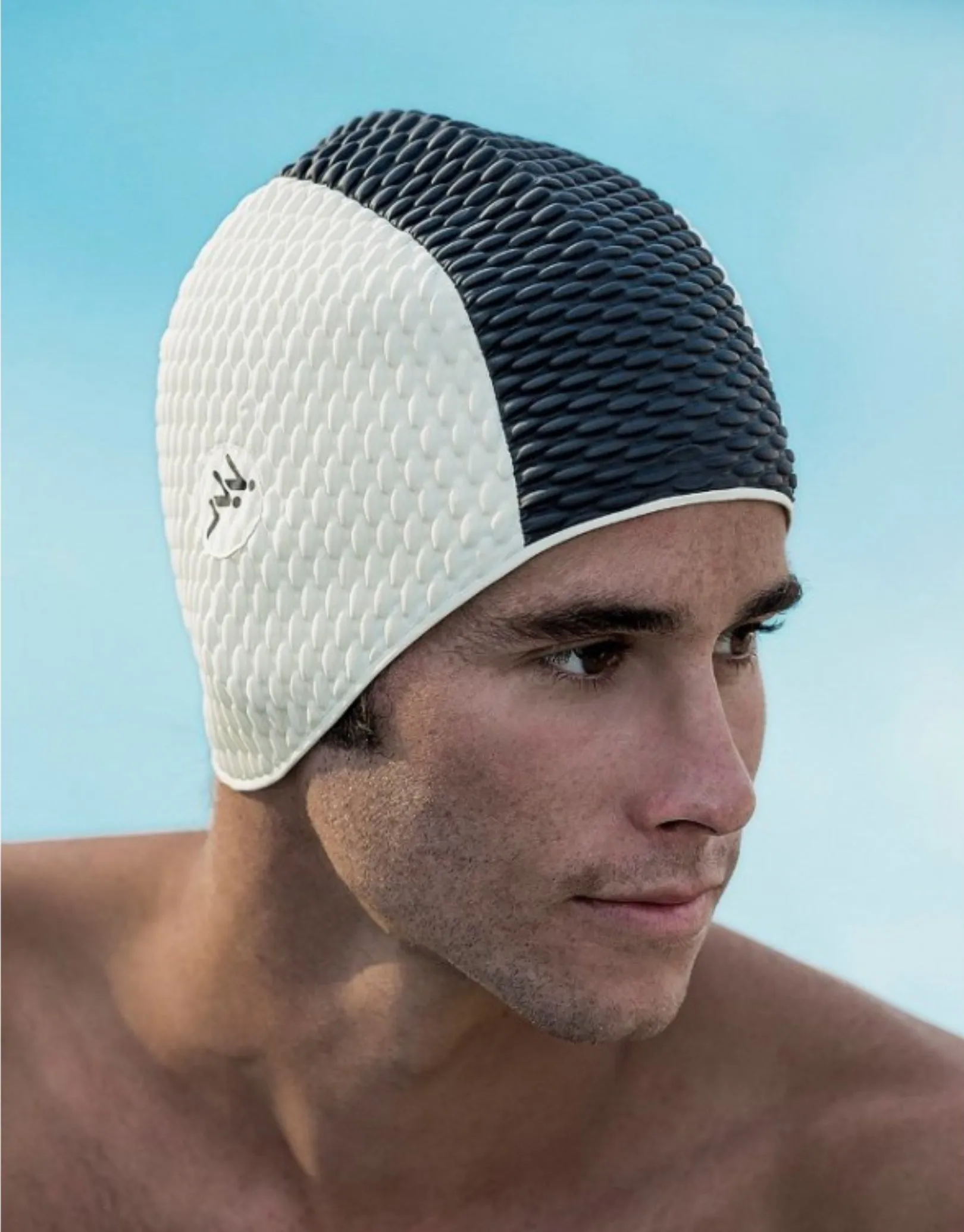 Two Tone Bubble Swim Cap