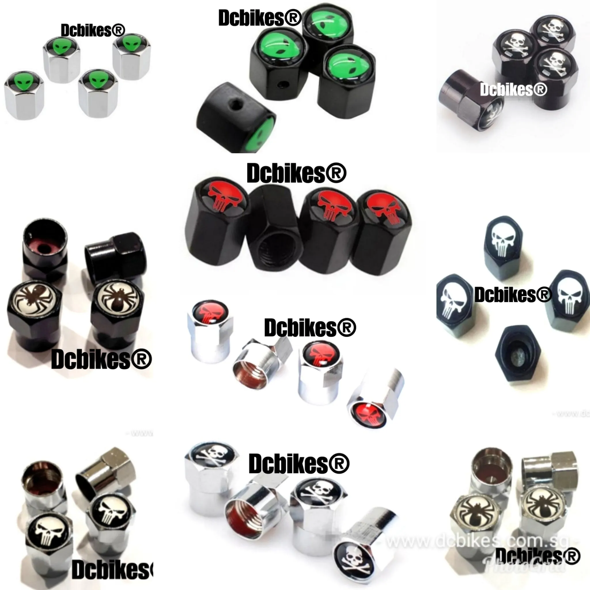 Various Bicycle Escooter MTB Schrader Valve Caps (2 Pieces)