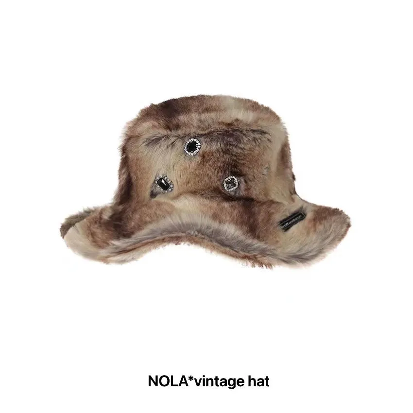 Vintage Crystal Fur Hat