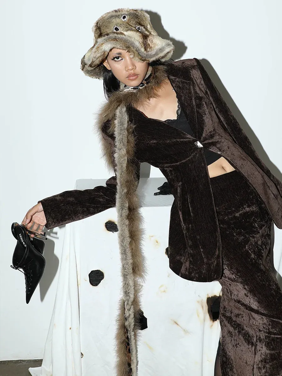 Vintage Crystal Fur Hat