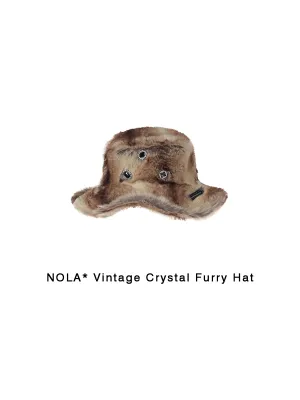 Vintage Crystal Fur Hat