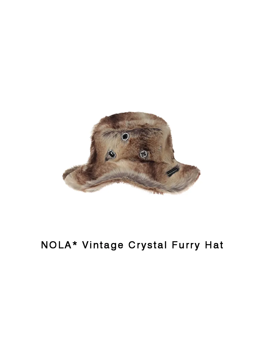 Vintage Crystal Fur Hat