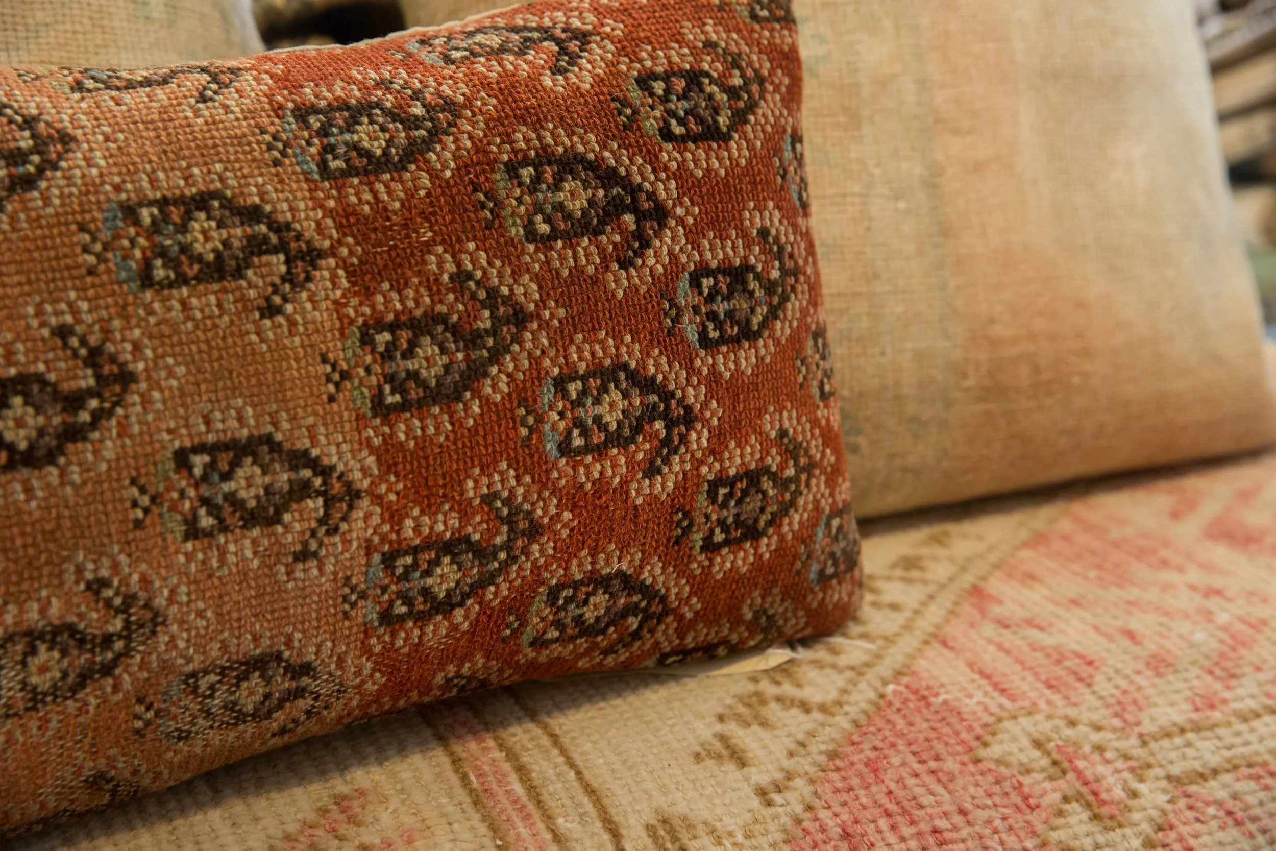 Vintage Rug Fragment Pillow