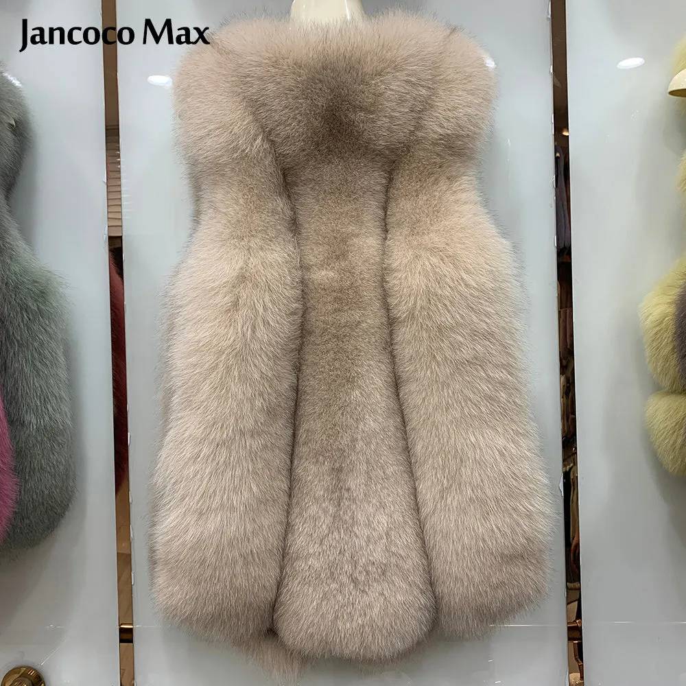 Winter Women Luxury Waistcoat Fur Vests Fluffy Real Fox Fur Gilets