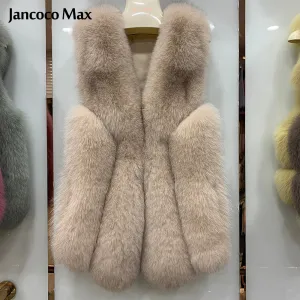 Winter Women Luxury Waistcoat Fur Vests Fluffy Real Fox Fur Gilets