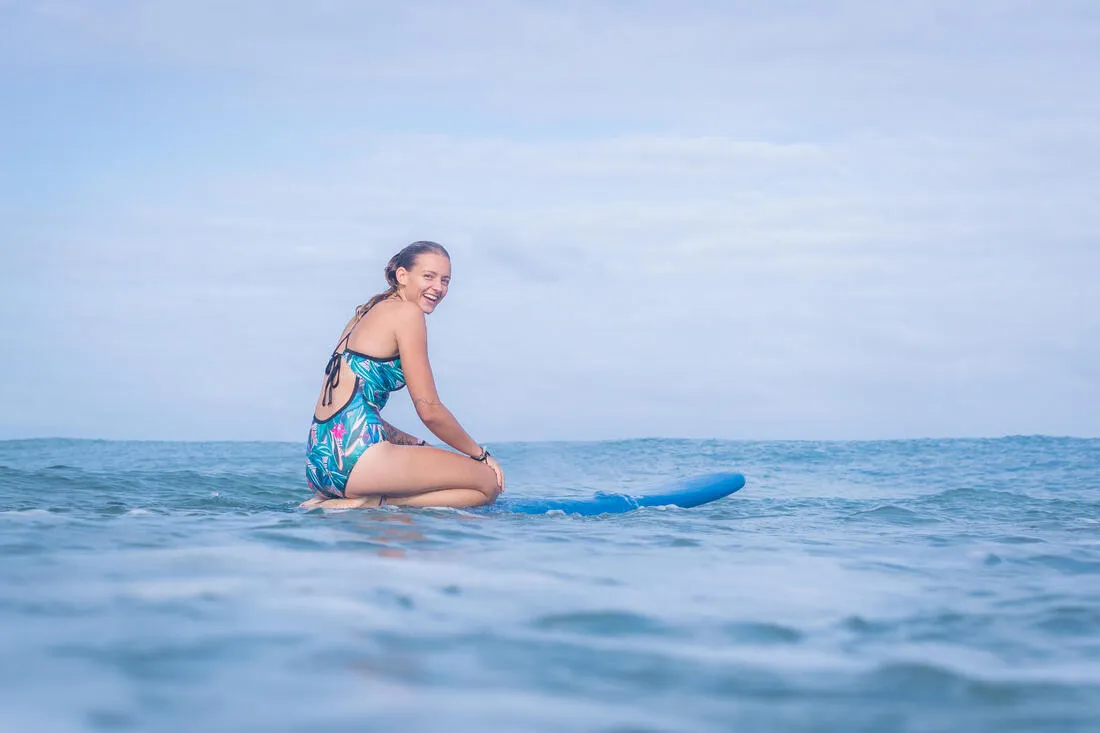 Women's 1-piece surf swimsuit with adjustable back BEA KOGA MALDIVES
