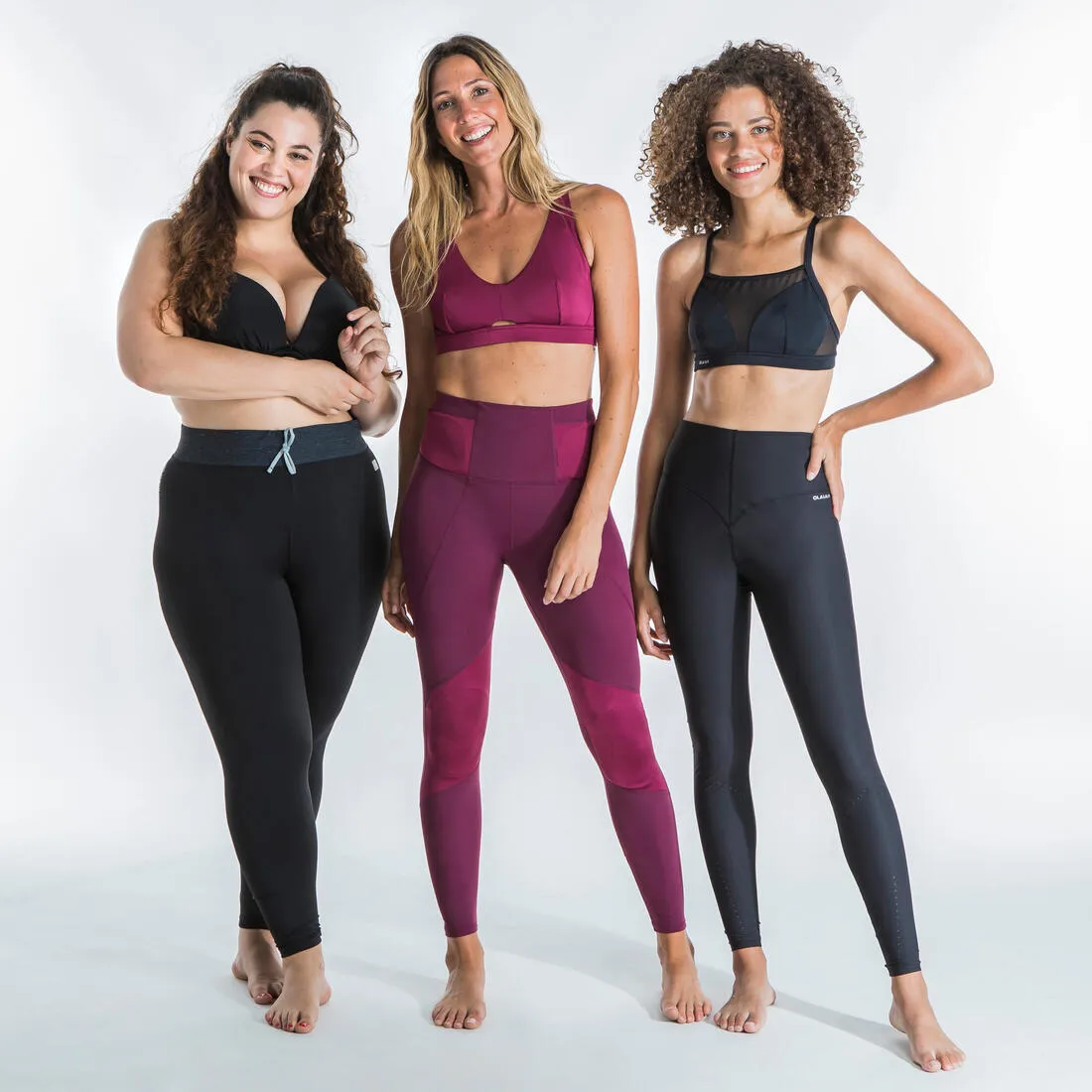 Women's Classic Swimsuit Bottoms with Thin Edges ALY - BURGUNDY