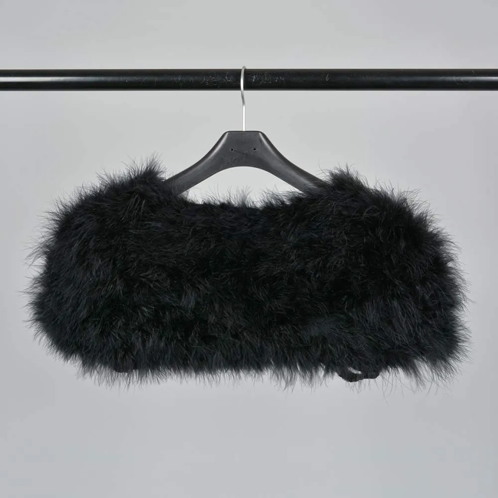 Womens Ostrich Feather Fur Bolero Shrug Poncho Wedding Bridal Stole