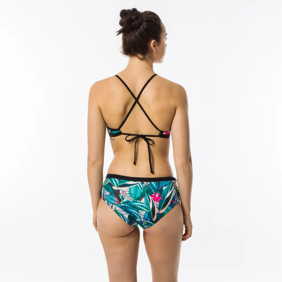Women's Surfing Crop Top Swimsuit Top with open back ANDREA KOGA MALDIVES