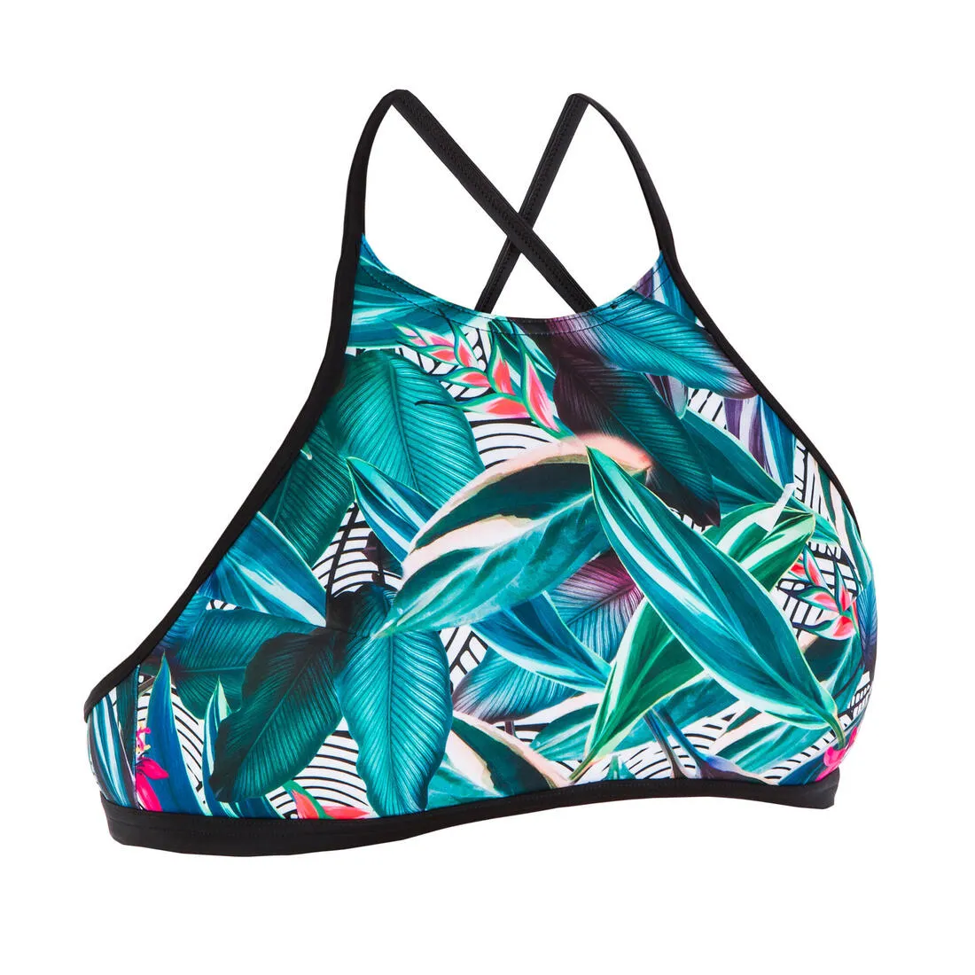 Women's Surfing Crop Top Swimsuit Top with open back ANDREA KOGA MALDIVES
