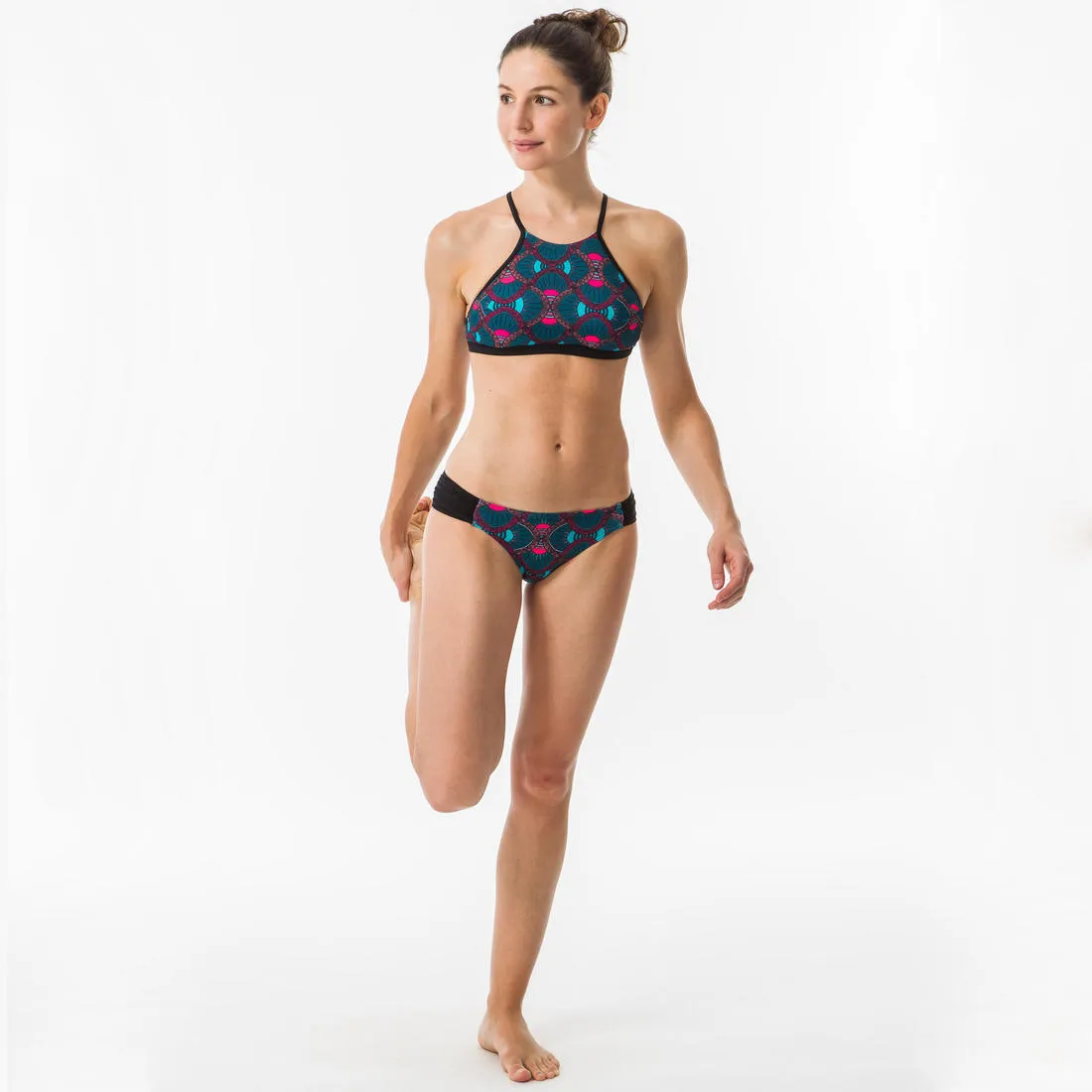 Women's Surfing Crop Top Swimsuit Top with open back ANDREA KOGA MALDIVES