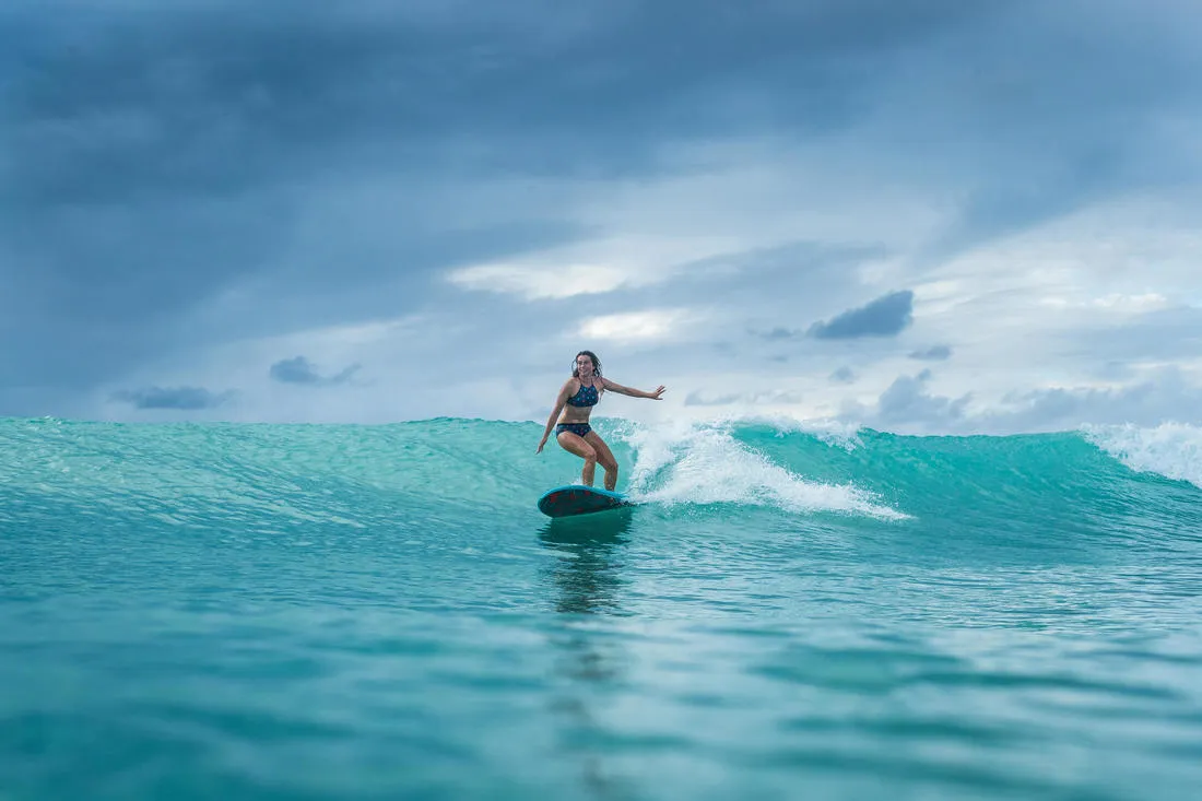 Women's Surfing Crop Top Swimsuit Top with open back ANDREA KOGA MALDIVES