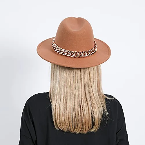 Women's Wide Brim Fedora Hat