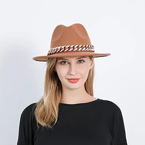 Women's Wide Brim Fedora Hat