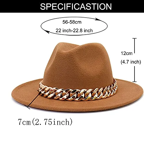 Women's Wide Brim Fedora Hat