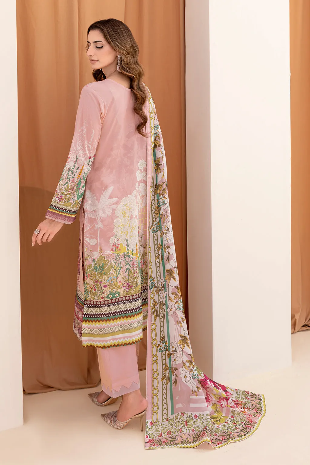 Y-702 |  Ramsha Riwayat Luxury Lawn Vol 7 Collection | Unstitched Lawn Embroidered Suits