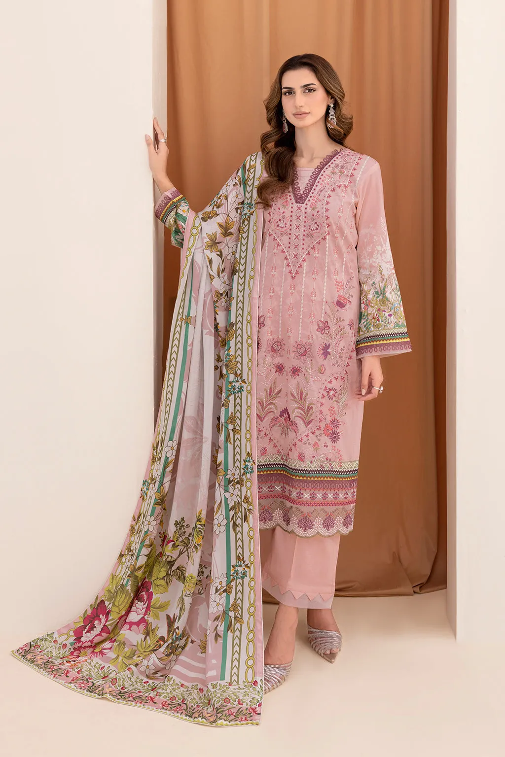 Y-702 |  Ramsha Riwayat Luxury Lawn Vol 7 Collection | Unstitched Lawn Embroidered Suits