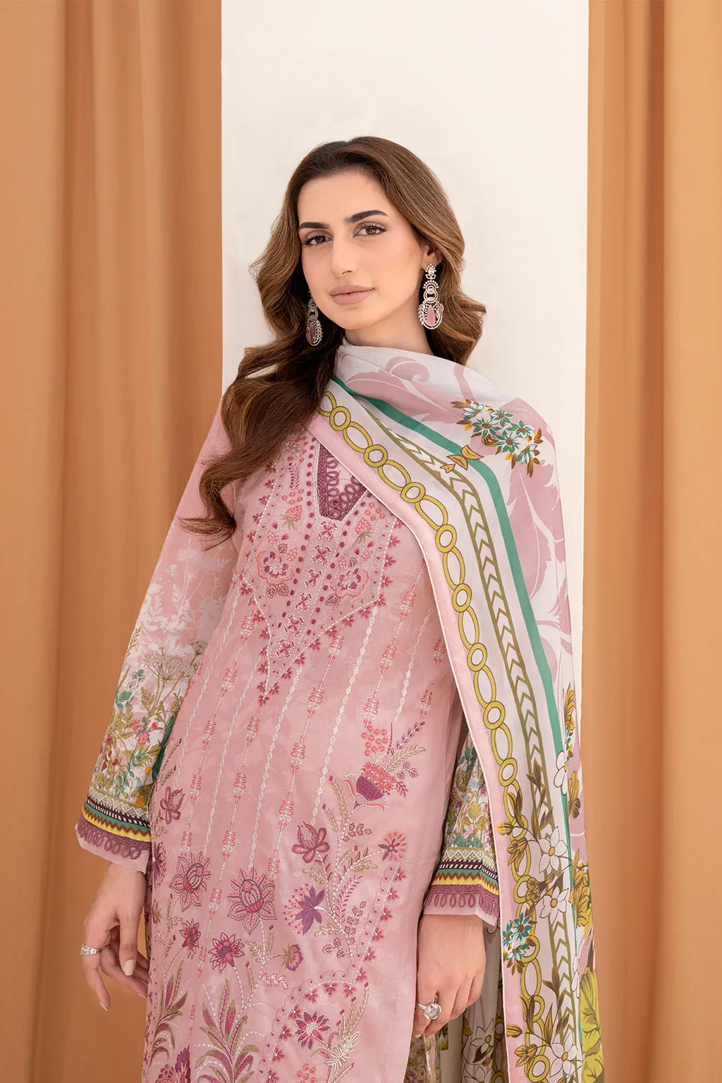 Y-702 |  Ramsha Riwayat Luxury Lawn Vol 7 Collection | Unstitched Lawn Embroidered Suits