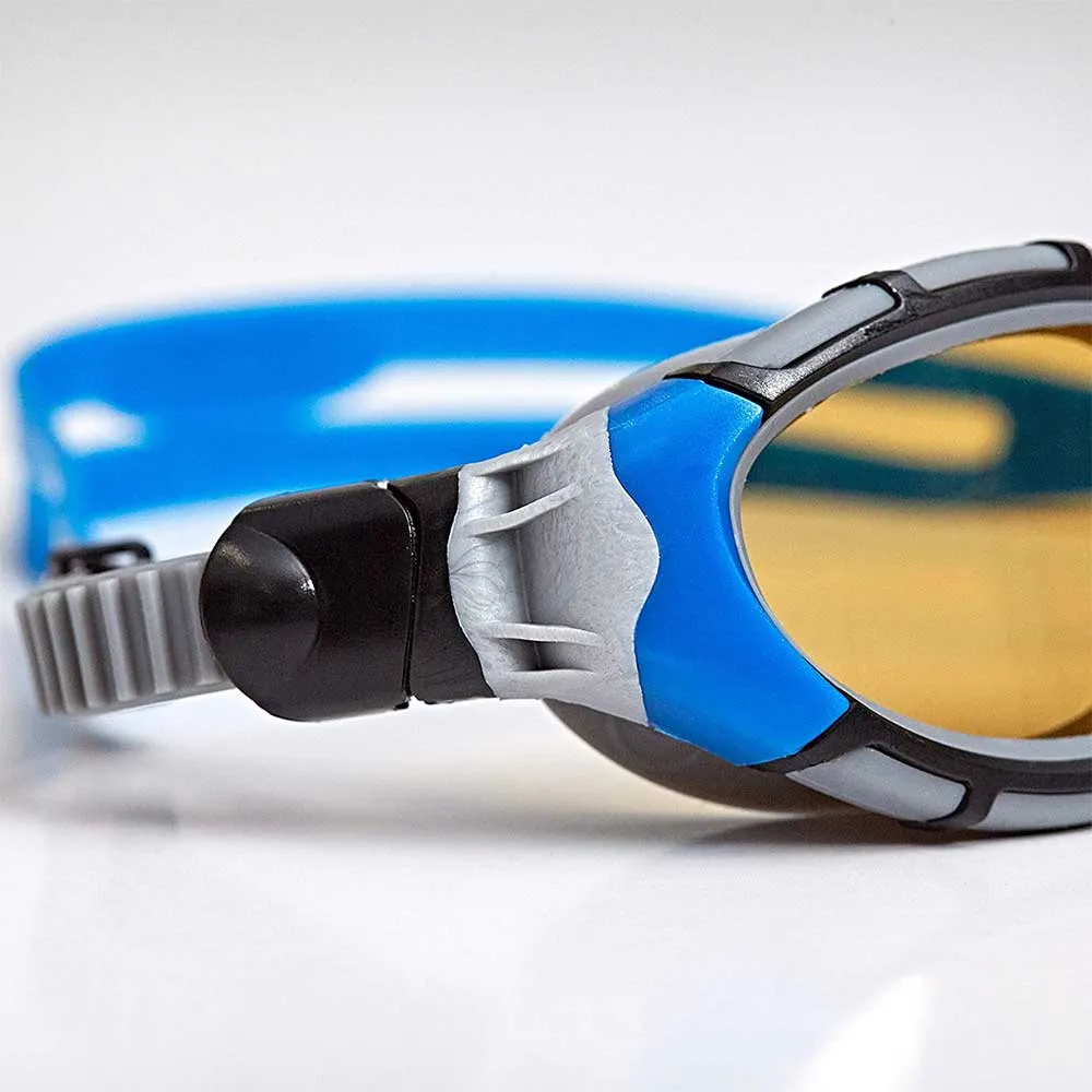 Zoggs Predator Flex Polarized Goggles - Silver Blue